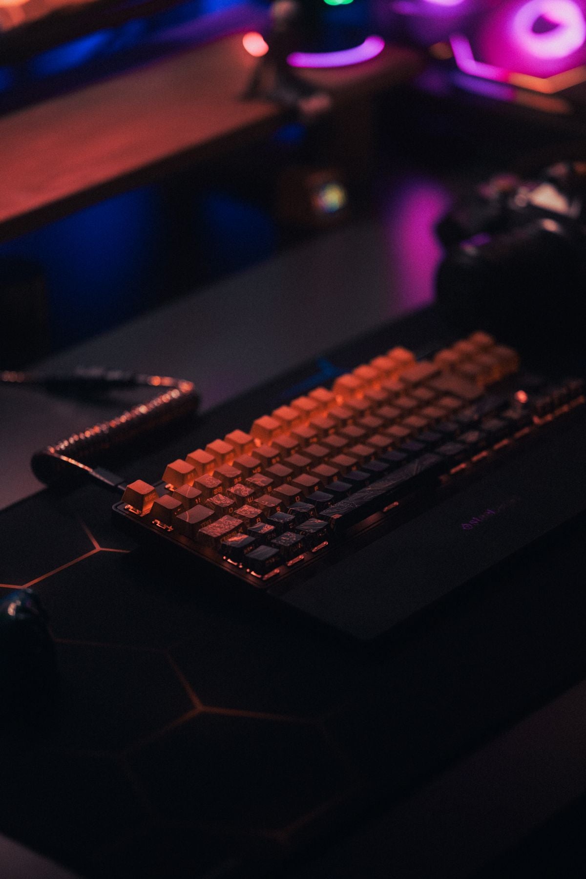 Mechanical Gaming Keyboard RGB closeup