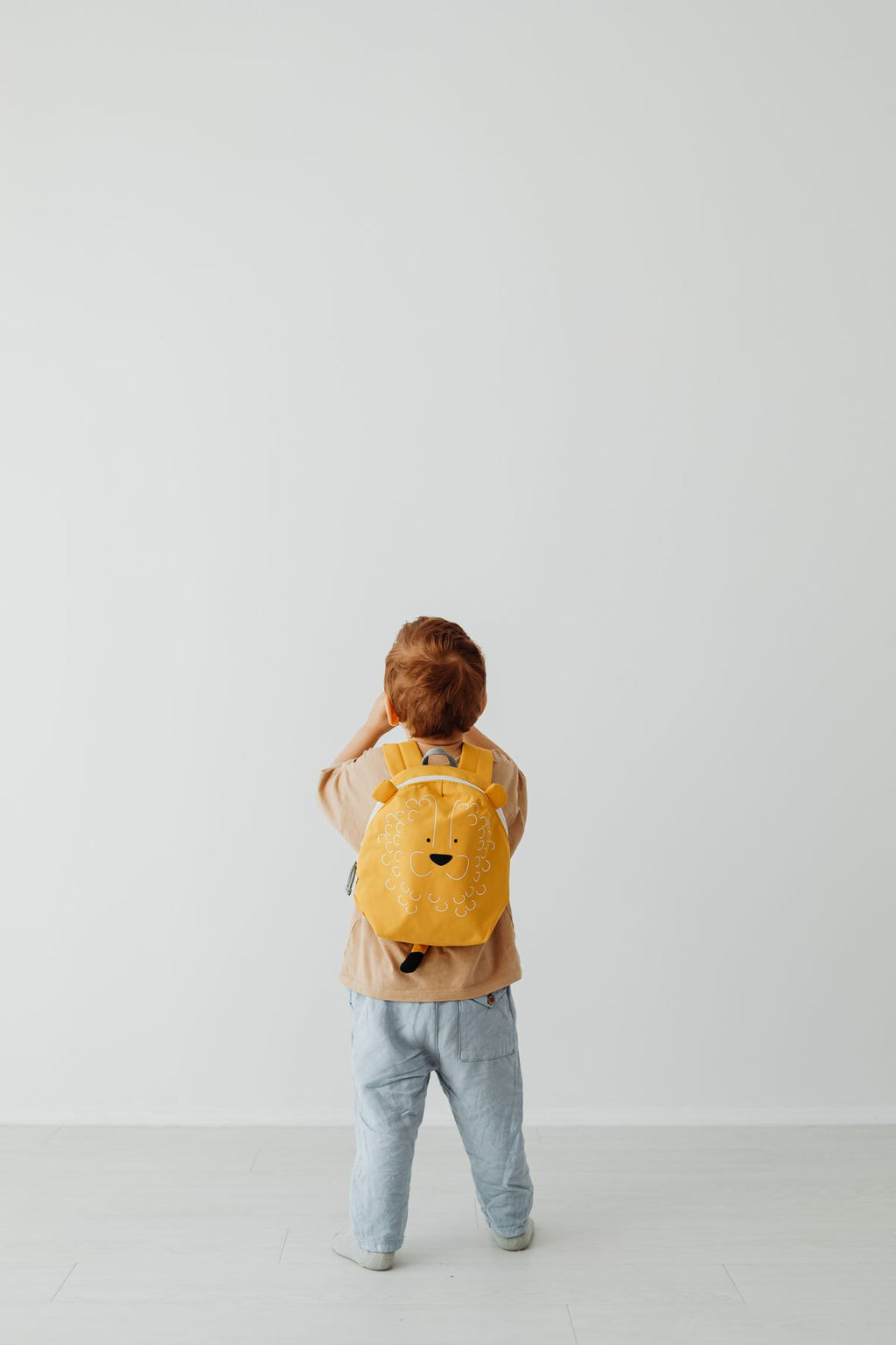 Kids Cartoon Backpack in studio